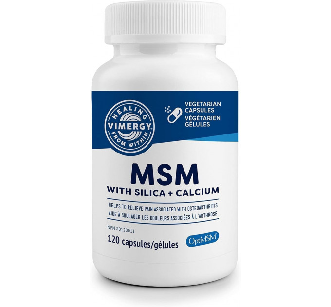 Витаминно-минеральный комплекс для суставов и костей Vimergy MSM с кальцием и кремнием 120 порций