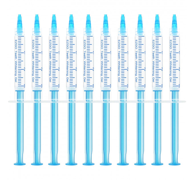 Гель для відбілювання зубів EZGO 22% набір 10 штук по 3мл м'ятний смак