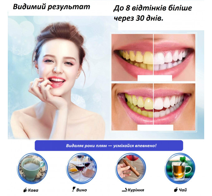 Гель для відбілювання зубів EZGO 22% набір 10 штук по 3мл м'ятний смак