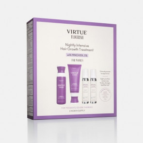 Набір для росту волосся Virtue Flourish з міноксидилом 5% (шампунь кондиціонер піна) для жінок
