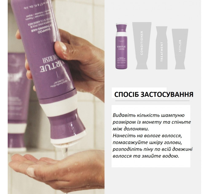 Зміцнювальний шампунь Virtue Flourish для рідкого волосся 240 мл