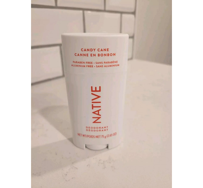 Натуральный дезодорант-стик Native Candy Cane с ароматом мяты, бергамота и шалфея 75 г унисекс