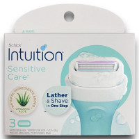 Змінні леза Schick Intuition Sensitive Skin зі зволожувальною смужкою та алое 3 шт