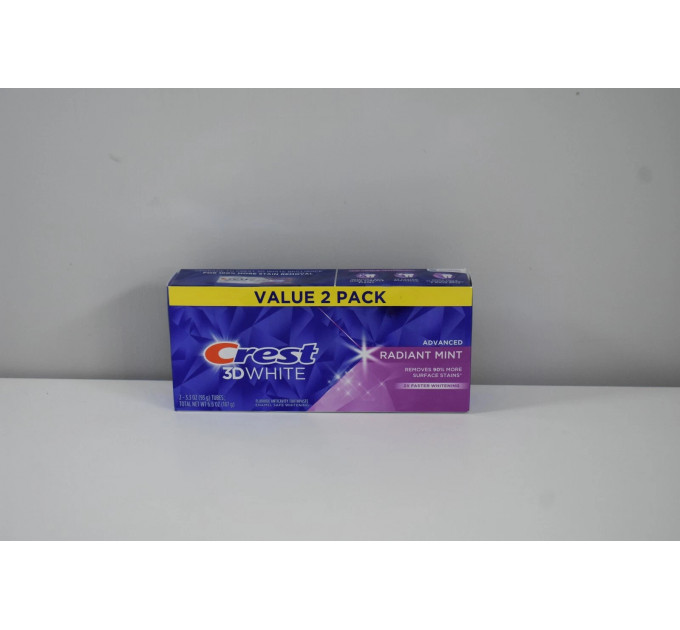 Відбілююча зубна паста Crest 3D White Advanced Radiant Mint 2 упаковки по 93 г