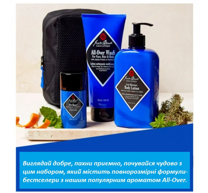 Подарунковий набір чоловічої косметики для догляду за тілом Jack Black Clean & Cool Body Basics