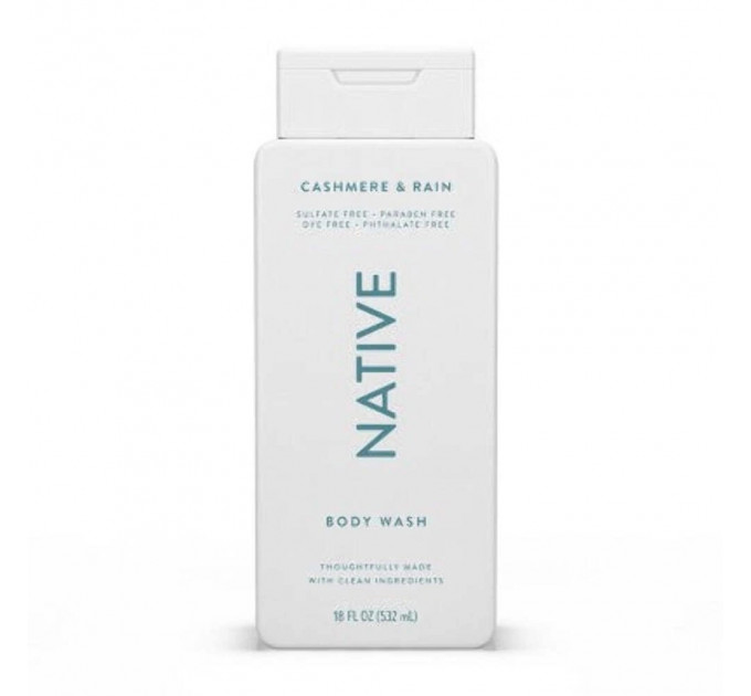Безсульфатний гель для душу Native Cashmere & Rain 532 мл для жінок і чоловіків з ароматом кашемір і дощ