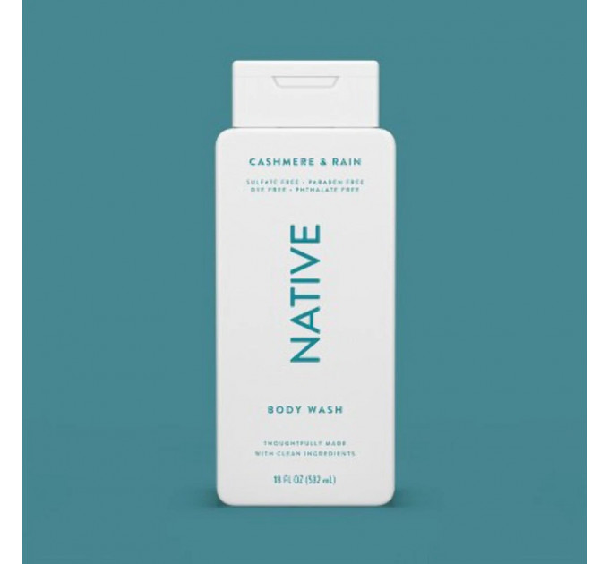 Безсульфатний гель для душу Native Cashmere & Rain 532 мл для жінок і чоловіків з ароматом кашемір і дощ