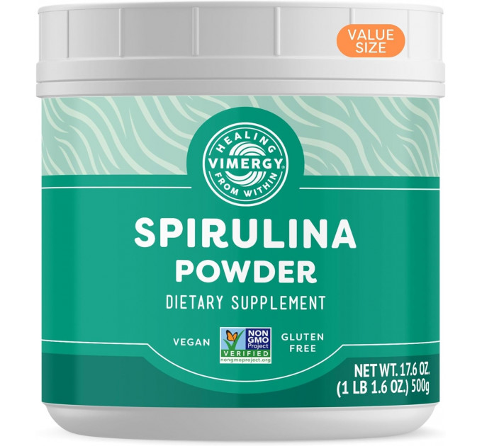 Спіруліна в порошку Vimergy 500 г концентрований рослинний білок