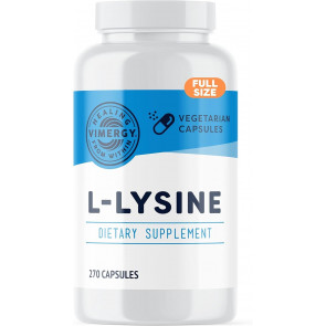 Капсули L-Lysine Vimergy 270 шт для здоров'я шкіри волосся та нігтів