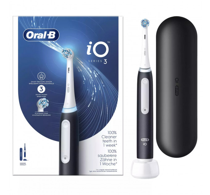 Электрическая зубная щетка Oral-B iO 3 Black + футляр