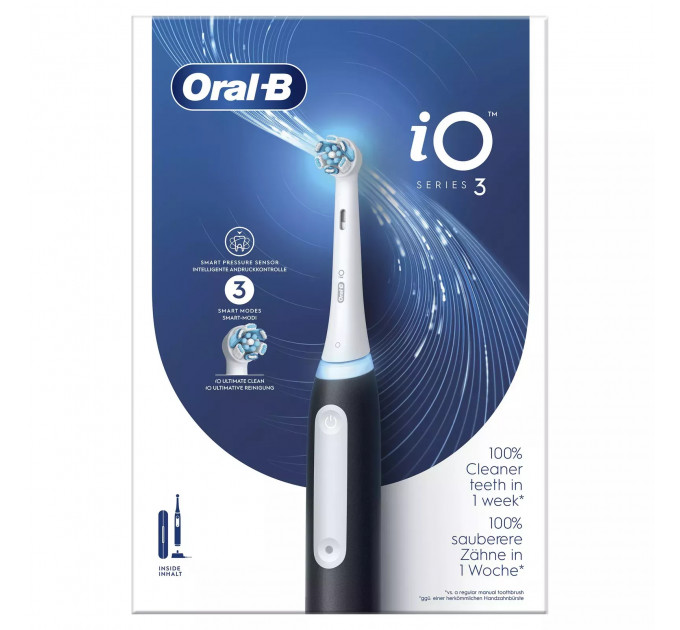 Электрическая зубная щетка Oral-B iO 3 Black + футляр