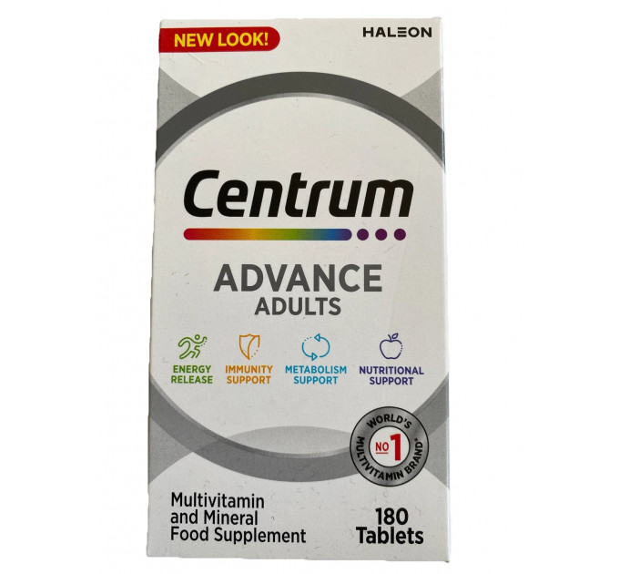 Мультивітамінний комплекс Centrum Advance з вітаміном D і кальцієм 180 таблеток