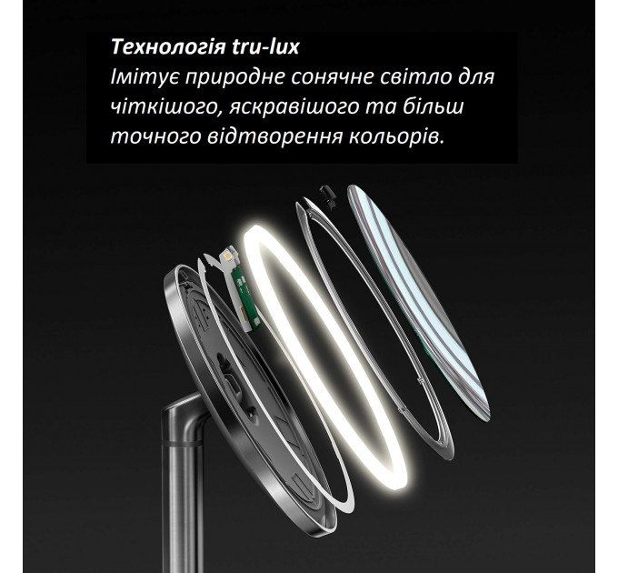 Настольное косметическое зеркало Simplehuman  с увеличением 5X и подсветкой (размер 20 см) розовое золото