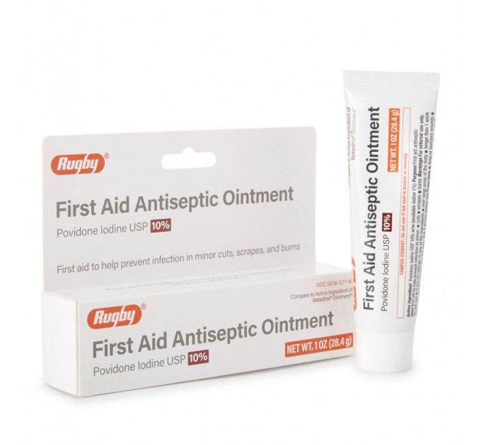 Мазь антисептична при порізах та опіках Rugby Povidone Iodine 10% 28 г