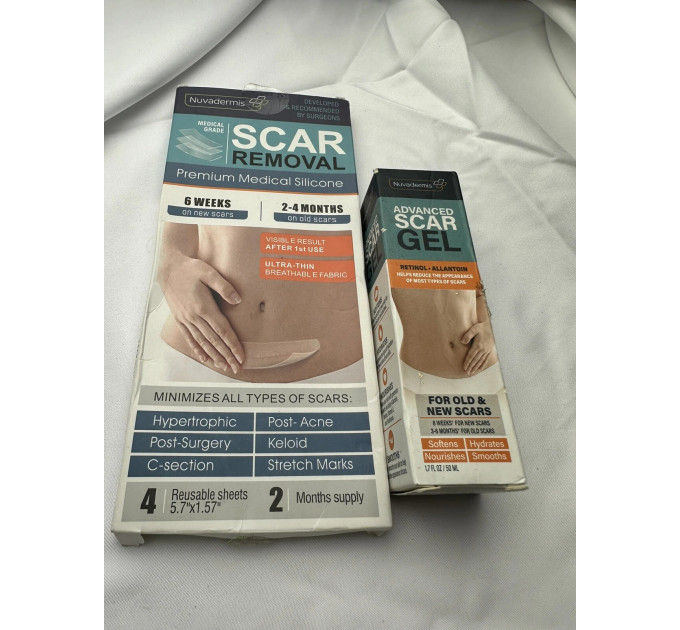 Набір для корекції шрамів Nuvadermis Advanced Scar Treatment (гель 50 мл і патчі 4 шт)