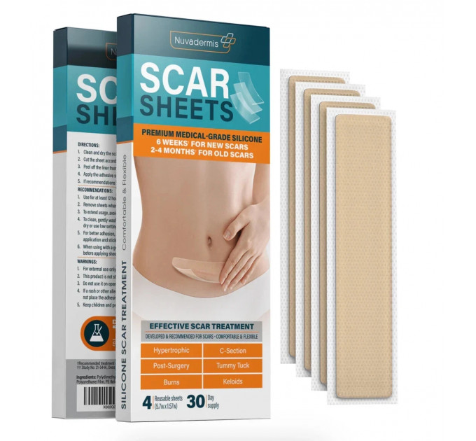 Набір для корекції шрамів Nuvadermis Advanced Scar Treatment (гель 50 мл і патчі 4 шт)