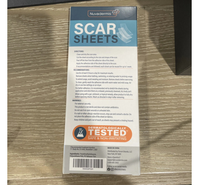 Набір для корекції шрамів Nuvadermis Advanced Scar Treatment (гель 50 мл і патчі 4 шт)