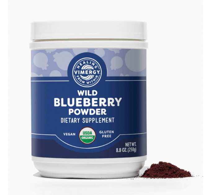 Органічний порошок дикої чорниці Vimergy 250 г