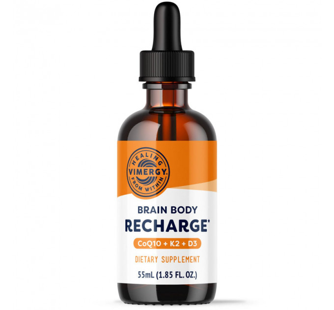 Комплекс для серця і мозку Vimergy Brain Body Recharge 55 мл з коензимом Q10 і вітамінами K2 D3