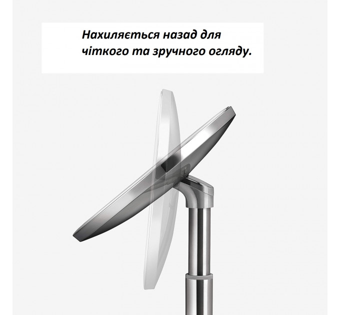 Настольное косметическое зеркало Simplehuman  с увеличением 5X и подсветкой (размер 20 см) серебристый