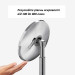 Настольное косметическое зеркало Simplehuman  с увеличением 5X и подсветкой (размер 20 см) серебристый