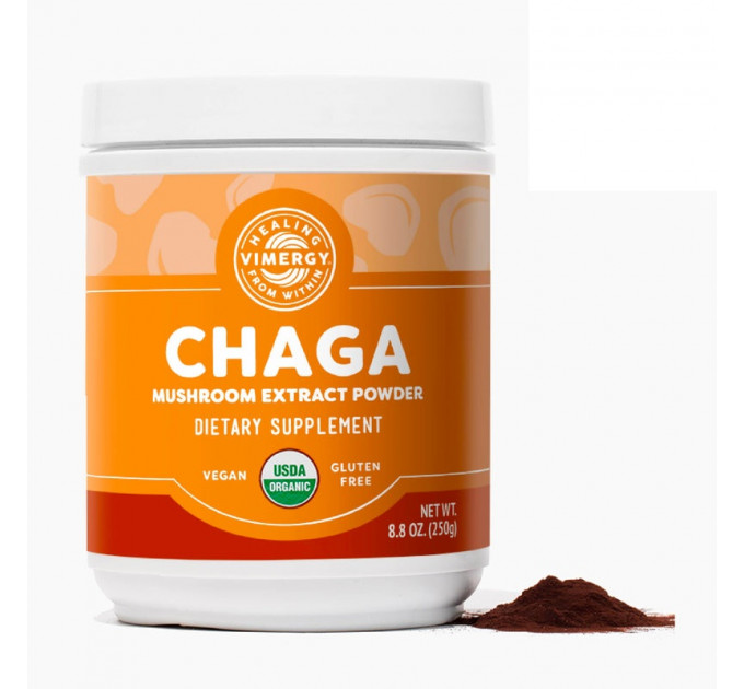 Органічний порошок гриба чага Vimergy 250 г