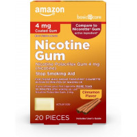 Нікотинова жувальна гумка Amazon Basic Care 4 мг з ароматом кориці 20 шт