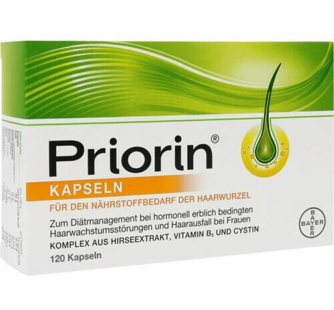 Комплекс вітамінів Bayer Priorin 30 шт і піна міноксидилу Rogaine 60 г для росту волосся