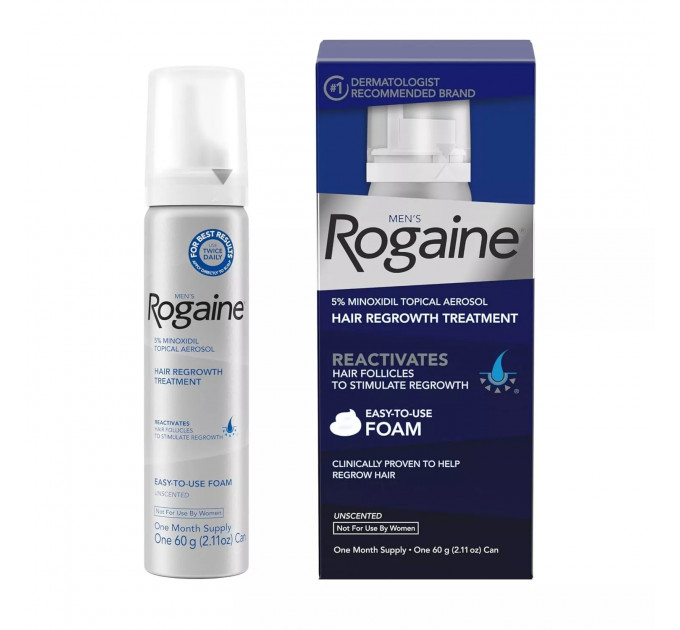 Комплекс вітамінів Bayer Priorin 30 шт і піна міноксидилу Rogaine 60 г для росту волосся