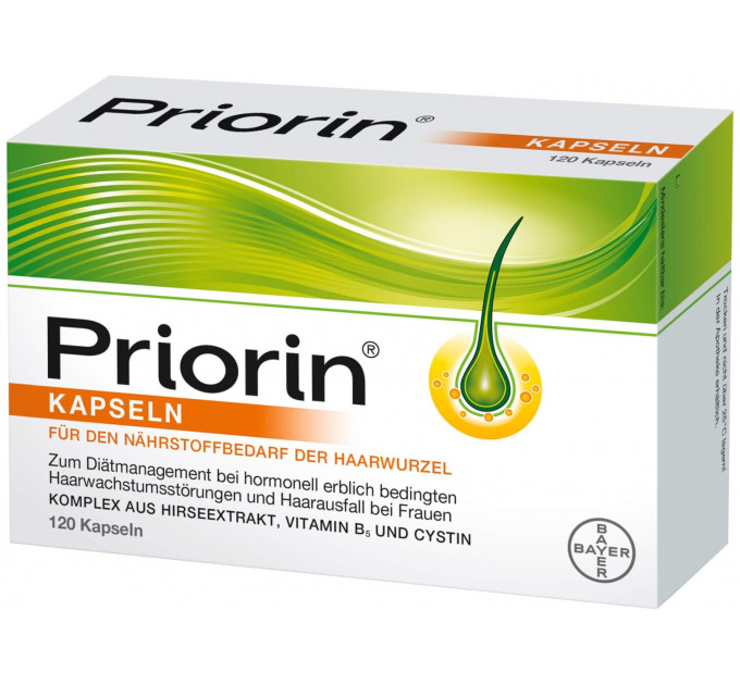 Комплекс вітамінів Bayer Priorin 30 шт і піна міноксидилу Rogaine 60 г для росту волосся