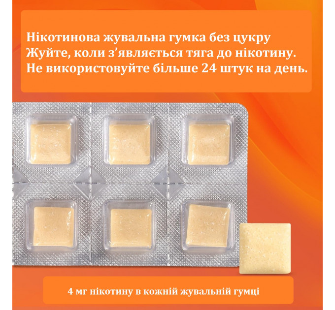 Нікотинова жувальна гумка Rugby Polacrilex 4 мг 110 шт