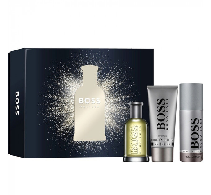 Подарочный набор для мужчин Hugo Boss Bottled туалетная вода гель и дезодорант