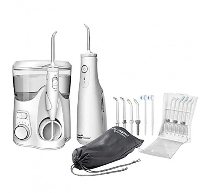 Комплект іригаторів Waterpik для чищення зубів Ultra Plus і Cordless Pearl