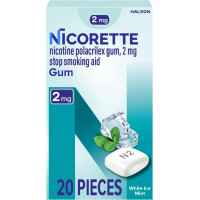 Жувальна гумка для відмови від куріння Nicorette 2 мг зі смаком білої м'яти 20 шт.