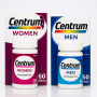 Набір мультивітамінного комплексу для чоловіків Centrum Men 60 шт і для жінок Centrum Women 60 шт