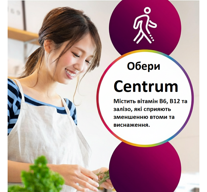 Набір мультивітамінного комплексу для чоловіків Centrum Men 60 шт і для жінок Centrum Women 60 шт
