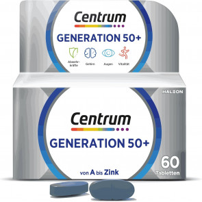 Вітамінно-мінеральний комплекс Centrum Generation 50+ для зрілих людей 60 таблеток