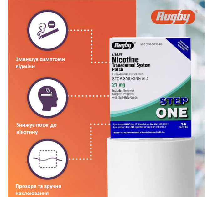 Набір для боротьби з нікотиновою залежністю (жувальна гумка 4 мг 110 шт і пластирі 21 мг 14 шт)