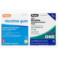 Набір для боротьби з нікотиновою залежністю (жувальна гумка 4 мг 110 шт і пластирі 21 мг 14 шт)