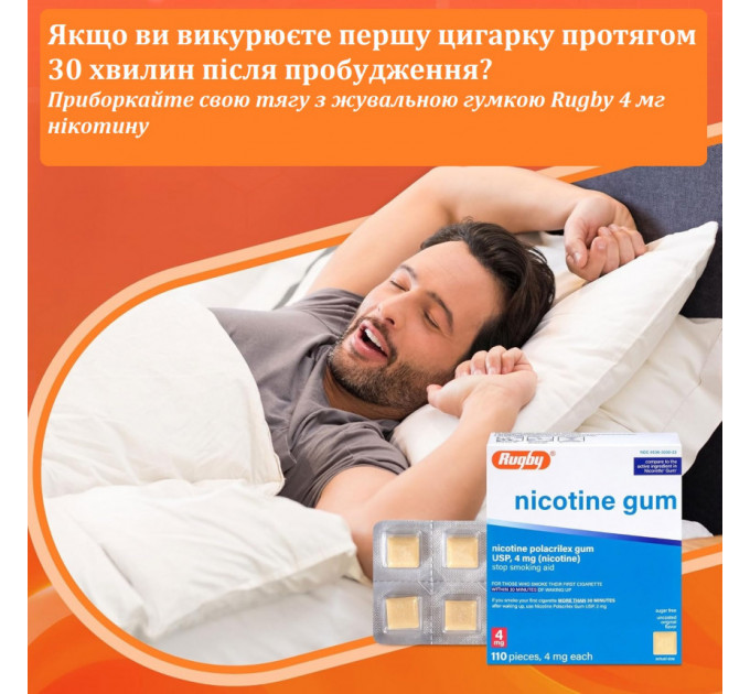 Набір для боротьби з нікотиновою залежністю (жувальна гумка 4 мг 110 шт і пластирі 21 мг 14 шт)
