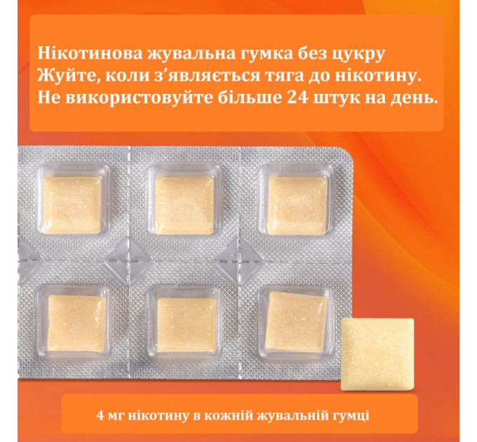 Набір для боротьби з нікотиновою залежністю (жувальна гумка 4 мг 110 шт і пластирі 21 мг 14 шт)