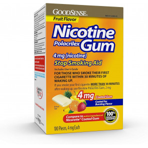 Нікотинова жувальна гумка Good Sense Polacrilex 4 мг фруктова 100 шт.
