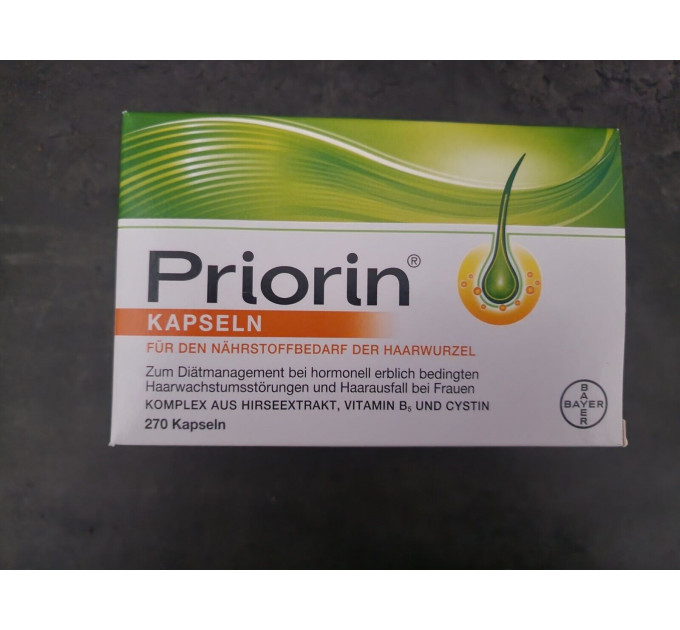 Лікувальний комплекс від випадіння волосся Priorin Kapseln 270 капсул і Regaine Schaum 2 флакони по 60 г