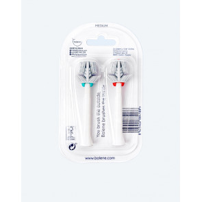 Комплект змінних насадок для електричної зубної щітки Dr. Kristina Worseg Power Balene Duo 2 шт.