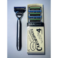 Чоловіча бритва The Art of Shaving Morris Park Jet Black і змінні леза Fusion 4 шт.