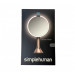 Настольное косметическое зеркало Simplehuman  с увеличением 5X и подсветкой (размер 20 см) розовое золото