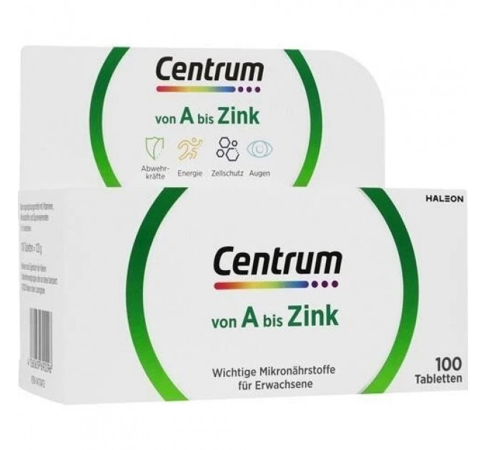 Комплекс вітамінів і цинку Centrum A–Zink 100 таблеток