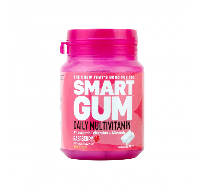 Жувальні мультивітаміни Vican Smart Gum Daily зі смаком малини 30 шт