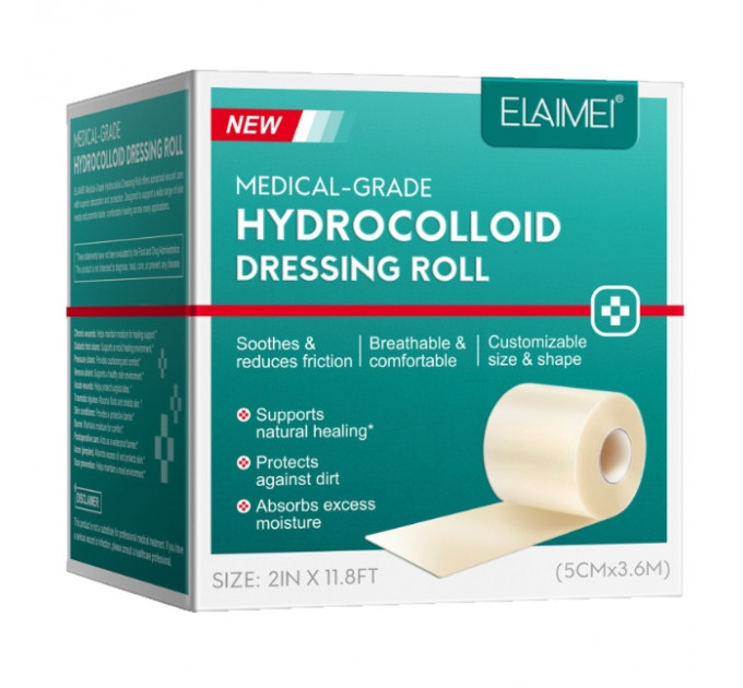 Гідроколоїдний пластир від шрамів і ран в рулоні ELAIMEI 360 х 5 см