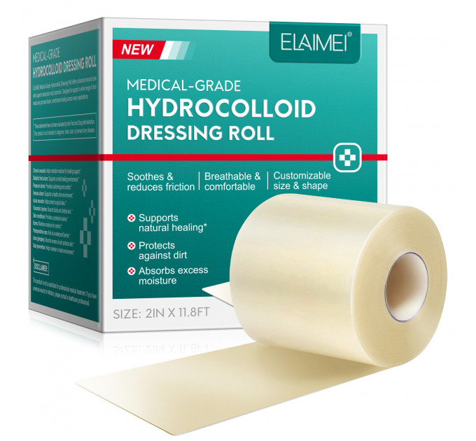 Гідроколоїдний пластир від шрамів і ран в рулоні ELAIMEI 360 х 5 см